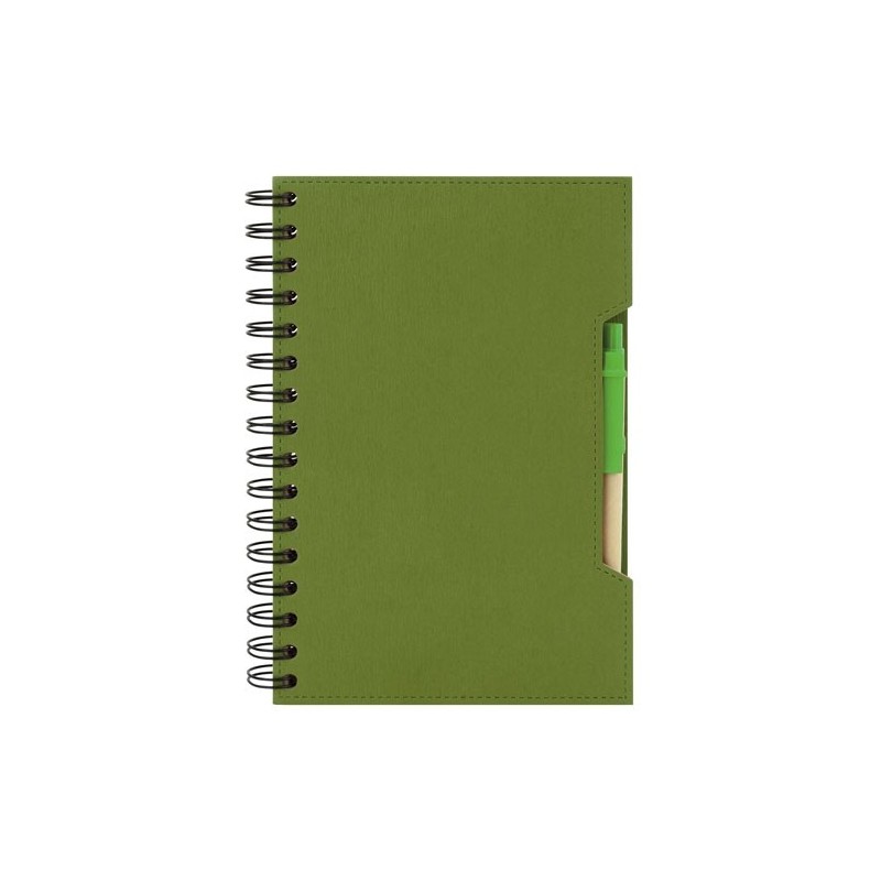 CADERNO A5 COM CANETA ECO "GREEN LIFE"